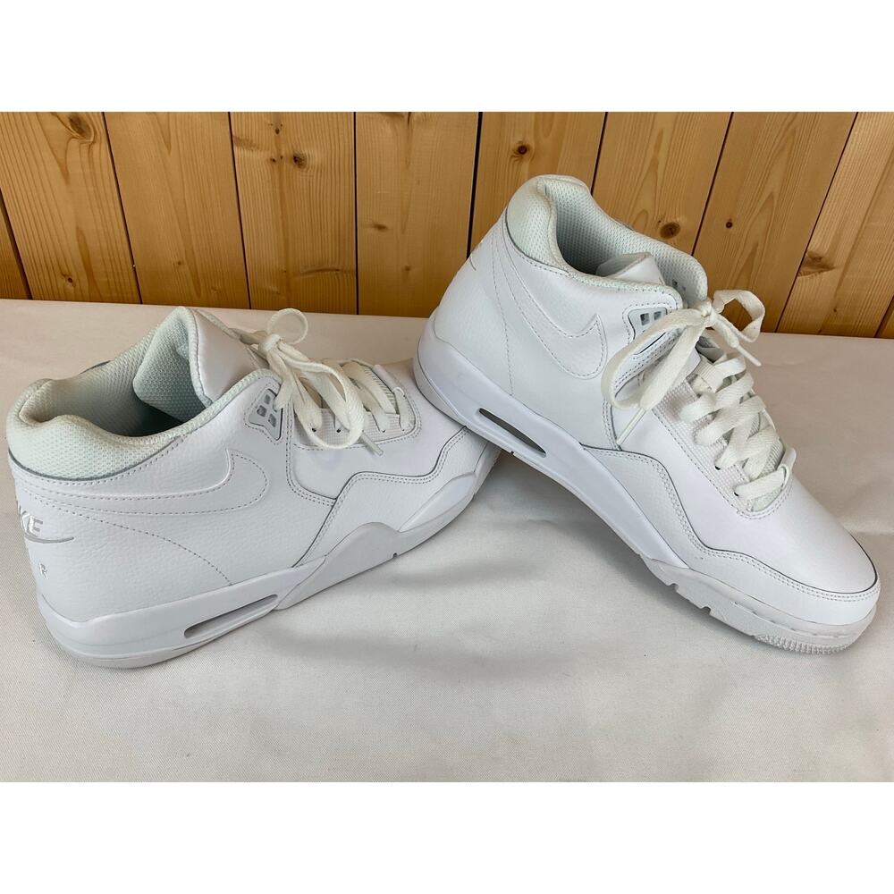 Nike Flight Legacy Triple White Men's Shoes, Size 9